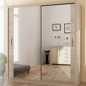 Paris 2.03m Slide Robe Oak Wardrobe with Led