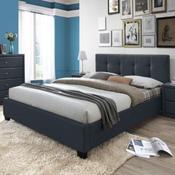 Portia Fabric King Size Bed 5ft - Charcoal image