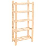 Natural Wood 5 Shelf Narrow Storage Unit image