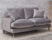 Rupert Fabric 2 Seater Fixed Sofa - Steel image
