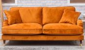 Rupert Fabric 3 Seater Fixed Sofa - Orange image