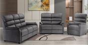 Savoy Fabric 3+1+1 Suite Fixed Back - Grey