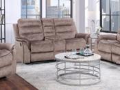 Hamilton Fabric Recliner 2 Seater with Console - Sand image