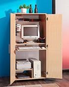 Home Office Hideaway Desk - Beech Frosty