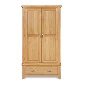 Sligo 2 Door 1 Drawer 1m Wardrobe - Oak image