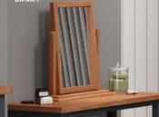 Single Mirror (Flat Packed) -Oak image
