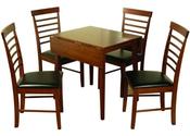 Hanover Square Drop Leaf Dining Set with 4 chairs - Dark Oak