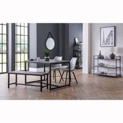 Staten Bench &amp; Table &amp; 2 Kari Dining Chairs - Grey