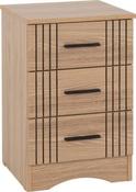 Tessa 3 Drawer Bedside 0.4m - Natural Oak Effect  image