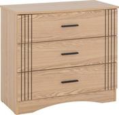 Tessa 3 Drawer Chest - Natural Oak Effect  image