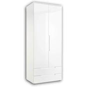 Emory 2 Door 2 Drawer Wardrobe 0.8m - White image