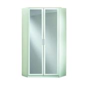 Click Mirrored Corner 1.2m Wardrobe - White image