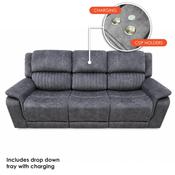 Washington Fabric Recliner Suite 3+2 - Dark Grey