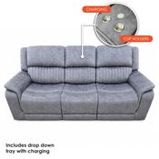 Washington Fabric Recliner Suite 3+2 - Light Grey image