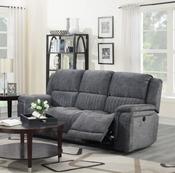 Washington Fabric 3 Seater Power Recliner Sofa- Dark Grey image