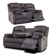 Willow Fabric Recliner Sofa Suite 3+2 – Dark Grey