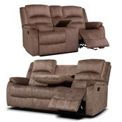 Willow Fabric Recliner Sofa Suite 3+2 – Sand