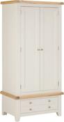 Windsor 2 Door 1 Drawer Wardrobe 0.9M - Ivory/Oak image