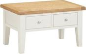 Windsor 2 Drawer Coffee Table - Ivory/Oak image