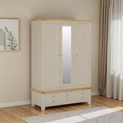 Windsor 3 Door 2 Drawer Wardrobe 1.3M - Putty/Oak image