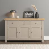 Windsor 3 Door 3 Drawer Sideboard - Putty/Oak image
