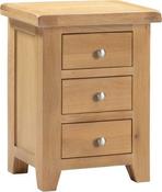 Windsor 3 Drawer Bedside - Natural Oak
