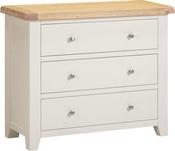Windsor 3 Drawer Chest - Ivory/Oak image