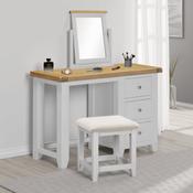 Windsor 3 Drawer Dressing Table - Pebble Grey/Oak image