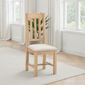 Windsor Slatted Dining Chair (x2 per box) – Natural Oat Fabric image