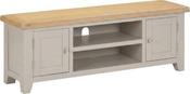 Windsor Straight TV Unit - Putty/Oak