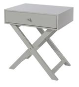 (DISABLE) Options X Leg 1 Drawer Petite Bedside Cabinet - Grey