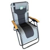 Zero Gravity Sun Padded Lounger wood effect arm rests image