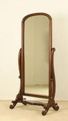 Solid Mahogany Victorian Cheval Mirror image