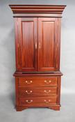 Solid Mahogany 2 Door 3 Drawer Wardrobe image