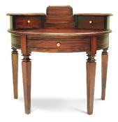 Solid Mahogany Half Round Writing Table image