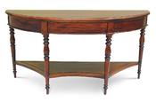 Solid Mahogany Half round console image
