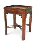 Solid Mahogany Carved Lamp Table image