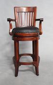 Solid Mahogany Stripe Bar Chair image
