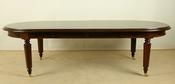 Solid mahogany oval extension dining table 300cm image
