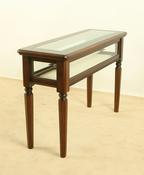 Solid mahogany display console table image
