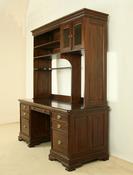 Solid mahogany large computer desk full spec image