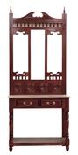 Solid Mahogany 2 Drawer Hall Stand