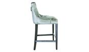 Velvet Knockerback Bar Chair - Pewter image