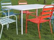 Paros 6 Seater Dining Set (Steel Electro Plated) image