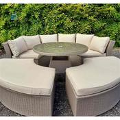 Casino Rattan Half Moon Set image