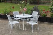 Santorini 4 seater Dining Set - Steel Electro Plated image