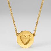 Heart 9ct Gold Disc Necklace