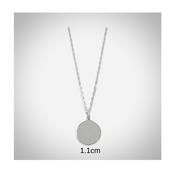 Silver Engravable Disc Necklace