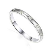 Elegant Diamond Band in 9ct White Gold image