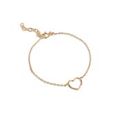Organic Heart Bracelet - Gold Plated